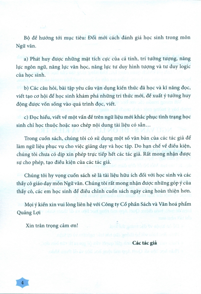 NGỮ VĂN 8 - ĐỀ ÔN LUYỆN VÀ KIỂM TRA DÙNG NGỮ LIỆU NGOÀI SÁCH GIÁO KHOA (Theo chương trình GDPT 2018 - Dùng chung cho 3 bộ SGK Ngữ văn 8)